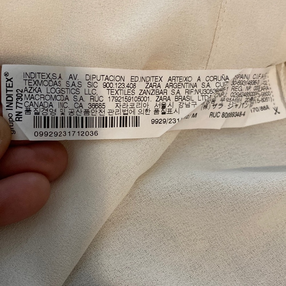 Zara Basic Collection Cream/Black Piped/Sleeve Ru… - image 8